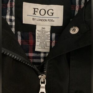 Ladies Winter Coat London Fog Black Lined Trench Coat~Inner Cinch Waist~Size Med